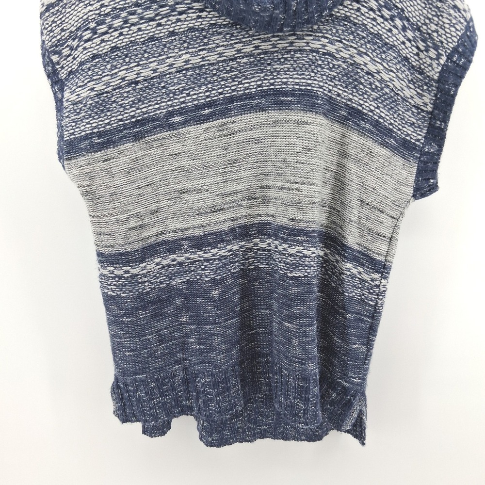 Christopher‎ & Banks Womens Sweater Vest XL Blue Marled Knit Cowl Neck Pullover - Picture 3 of 11